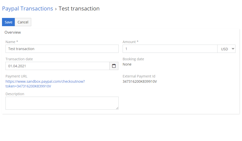 Paypal Transactions