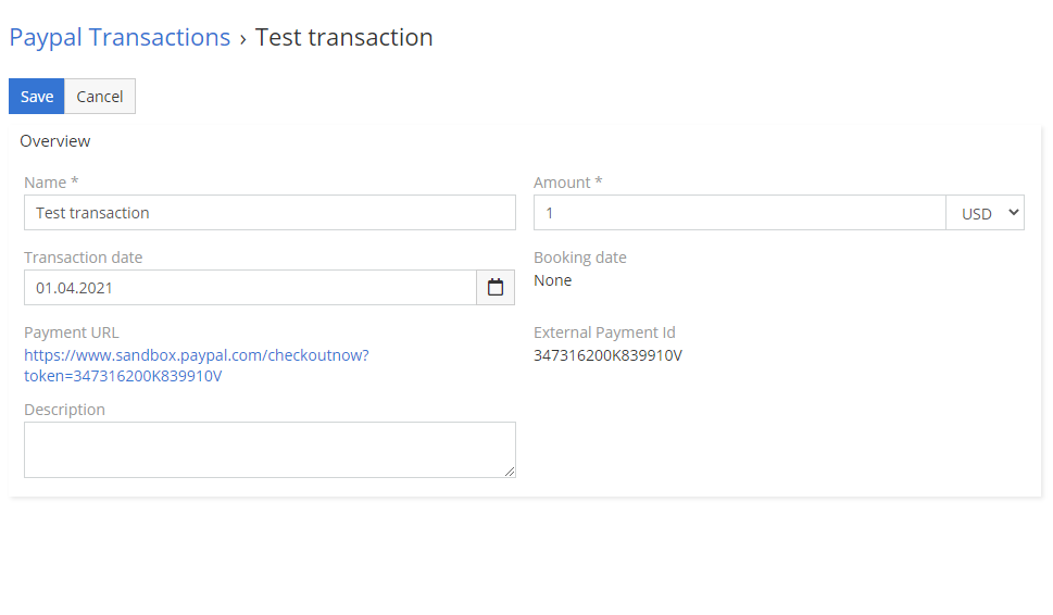 PayPal Transactions